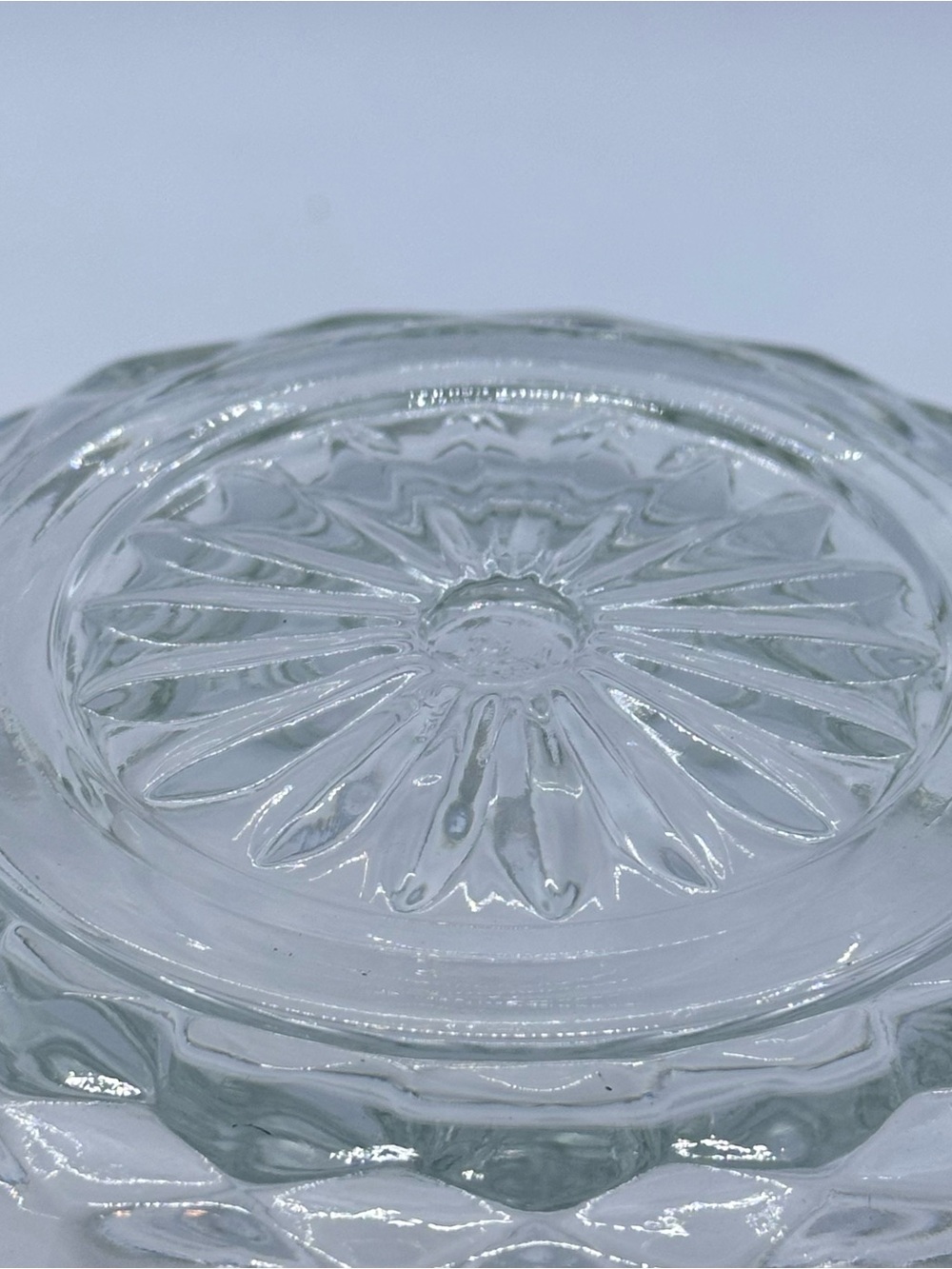 Vintage Homco Clear Cubist Glass Fairy Light Lamp Votive Candle Holder 2 Piece - Picture 9 of 11